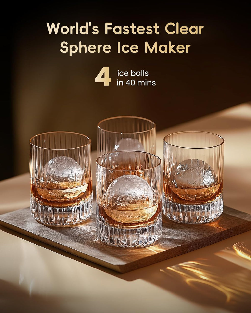 ⭐️ Make Perfect Clear Ice Balls in 40 Minutes: The Ultimate Whiskey Ice Maker